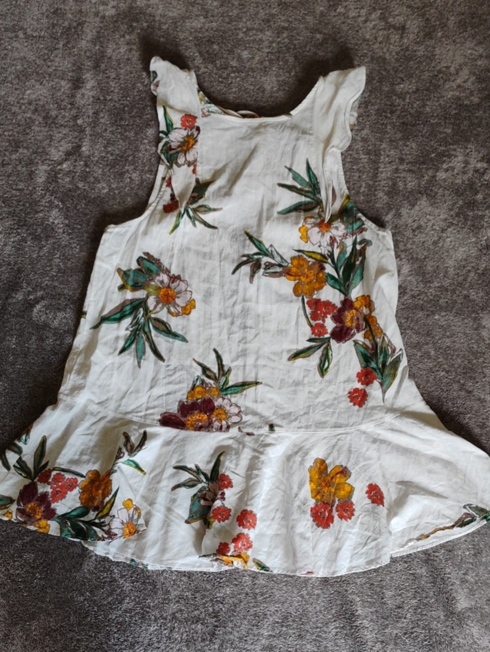 Free People Summer In Tulum Floral Linen Blend Minidress